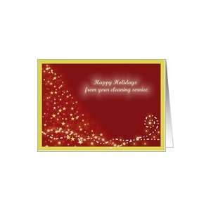  Happy Holidays from cleaning service,stars Card Health 
