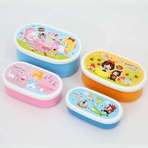  kawaii fairy tale Bento Box 4 pcs Alice Cinderella Toys 