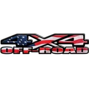  4x4 Off Road Decals American Flag   1.4 h x 6 w 