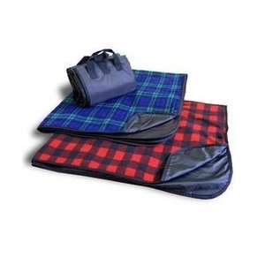 BK307 B    Plaid Fleece / Nylon Picnic Blanket   Blank  