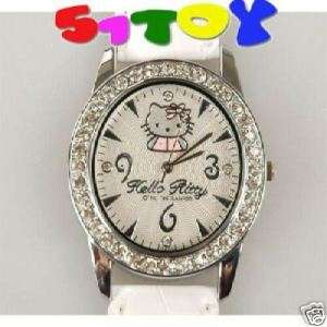 Hello Kitty Wrist rhinestone Quartz leatherette Watch A  