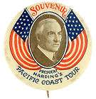Original Warren G Harding President Political Pinback Button  