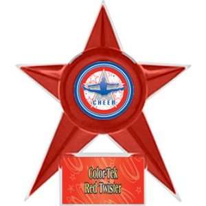  Cheerleading Stellar Ice 7 Trophies 6 Colors RED STAR/RED 