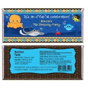 Under The Sea Critters   Personalized Candy Bar Wrapper Birthday Party 