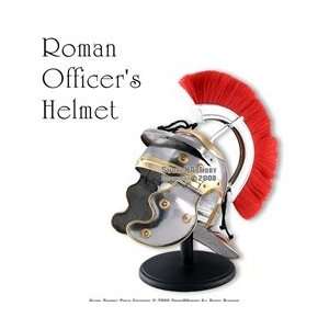  Roman Centurion Helmet With Red Plume Armor Gladiator 
