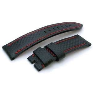  Carbon Fiber Black with Red stitching Hand Stitch 24/22 