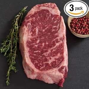 Wagyu Beef New York Strip Steak   Marble Grade 8   Whole, Cut To Order 