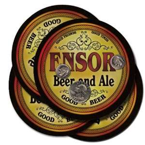  ENSOR Family Name Beer & Ale Coasters 