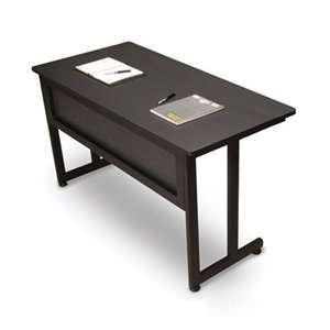 OFM 55141 CHERRY & SILVER Modular Training/Utility Table 55x20 Inches 