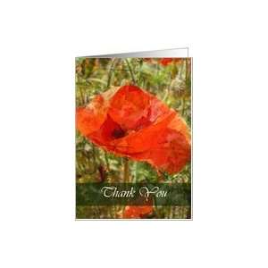 Veterans Day Red Poppy Card