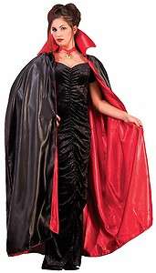 Vampire Satin Cape Red Black Cloak Robe Costume NEW  