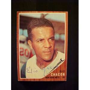 Elio Chacon New York Mets #256 1962 Topps Signed Autographed Baseball 