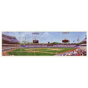   Angeles Dodgers Chavez Ravine Triptych Lithograph