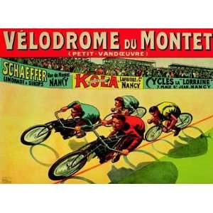 Velodrome du Montet by Marcellin Auzolle. Size 27.25 X 37.25 Art 