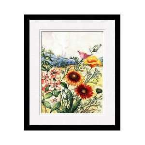 Clarkia Blanket Flowers California Poppies And Lupines Framed Giclee 