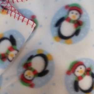 Parents Choice Soft White Fleece Penguin Baby Blanket