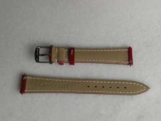 Blancpain Red Vernis Strap with Blancpain Stainless Steel Buckle New 