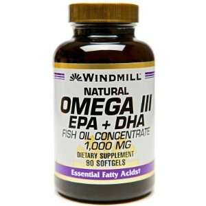  Windmill  Omega 3 EPA & DHA Fish Oil, 1000mg, 90 Softgels 