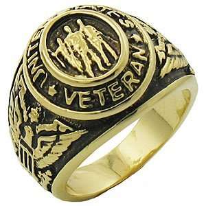    T5 Tqw414704EJB 14kt Gold Veteran Armed Services Ring (10) Jewelry