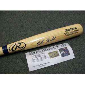   Nick Markakis Signed Bat   Game Model   Autographed MLB Bats Sports