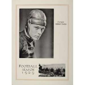   Football 1920 Eddie Ewen   Original Halftone Print