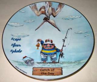 Gary Patterson Fishing CATCH OF THE DAY Vy Funny Plate  