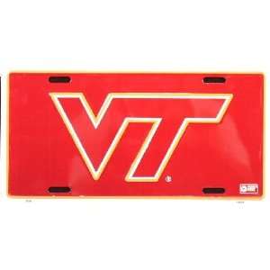  Virginia Tech Hokies embossed metal auto tag Automotive