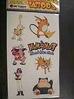   Tattoo Set Pikachu Bulbasaur Vulpix Flareon Magnemite Geodude New