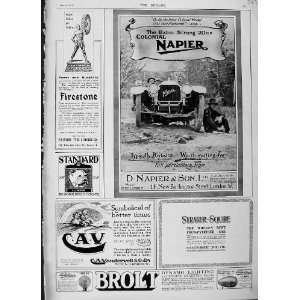    1916 ADVERTISEMENT NAPIER MOTOR CAR BROLT FIRESTONE