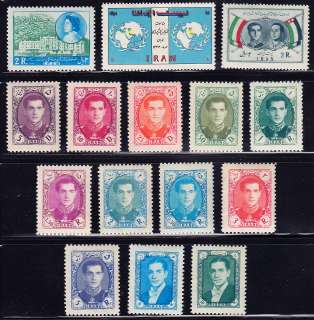 IRAN #1079 1092 MINT NEVER HINGED, 15 DIFFERENT, CV$51.00    CO22 