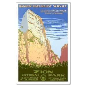  1930s Vintage Zion National Park Vintage Large Poster by 