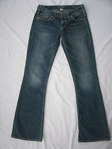 Silver Brand Aiko Bootcut Stretch Low Rise Jeans Medium to Dark Wash 