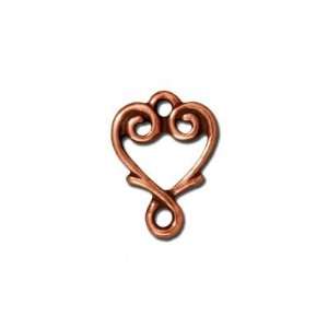  13mm Antique Copper Vine Heart Link by TierraCast Arts 