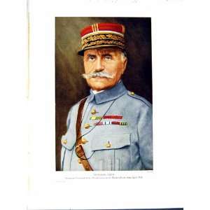    World War 1917 18 Colour Portrait Marshal Foch