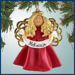  Personalized Christmas Ornaments   Red Dress Angel with 