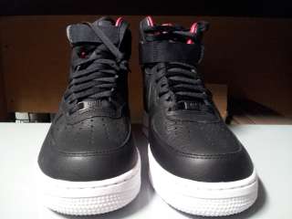 386161 009] Mens Nike Air Force 1 High Premium x LeBron Black Red 