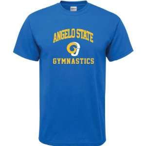 Angelo State Rams Royal Blue Gymnastics Arch T Shirt