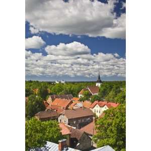 Estonia, Southwestern Estonia, Viljandi, Elevated Town View from Old 