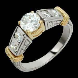     Beautiful Two Tone Diamond Engagement Ring   Custom Made. Jewelry