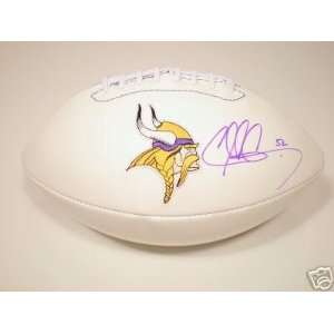   Autographed Minnesota Vikings Team Logo Football