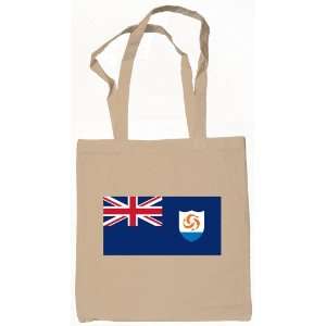  Anguilla Flag Canvas Tote Bag Natural 