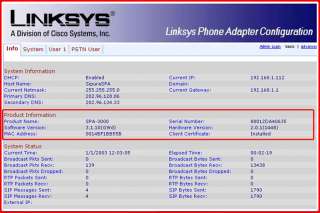 Unlocked LINKSYS SPA3000 VOIP FXS FXO PSTN ADAPTER  