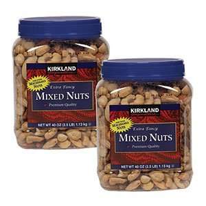 Kirkland SignatureTM Mixed Nuts 2 pack Two 2.5 lb. Jars, Extra Fancy 