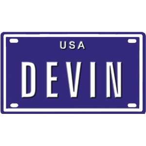 DEVIN USA BIKE LICENSE PLATE. OVER 400 NAMES AVAILABLE. TYPE IN NAME 
