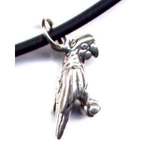  10 Black Parrot Ankle Bracelet Sterling Silver Jewelry 