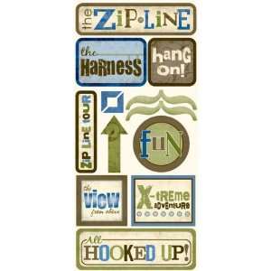Zip Line Cardstock Scrapbook Stickers (18372A)