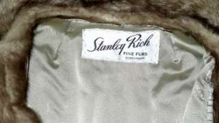 VINTAGE Stanley Rich brown MINK fur coat CRAFTERS SZ Large  