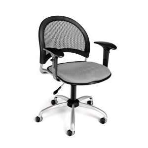  Ofm   Putty Modern Moon Mesh Back Swivel Chair With 