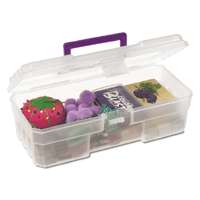 Akro Mils 12 Craft Design Box Clear Purple Supply Box Paint Art 