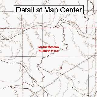  USGS Topographic Quadrangle Map   Jordan Meadow, Nevada 